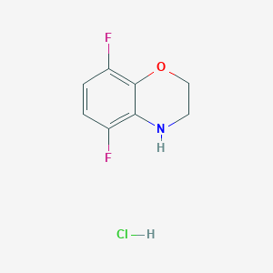 molecular formula C8H8ClF2NO B3007338 5,8-difluoro-3,4-dihydro-2H-1,4-benzoxazine hydrochloride CAS No. 1955522-63-0