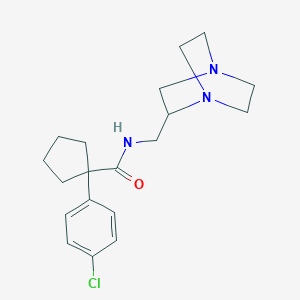 N-(1,4-diazabicyclo[2.2.2]octan-2-ylmethyl)-1-(4-chlorophenyl)cyclopentanecarboxamide