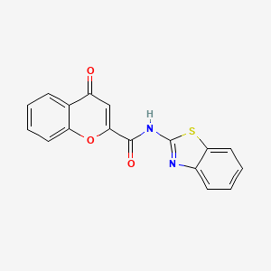 molecular formula C17H10N2O3S B3007417 N-(1,3-benzothiazol-2-yl)-4-oxo-4H-chromene-2-carboxamide CAS No. 67733-18-0