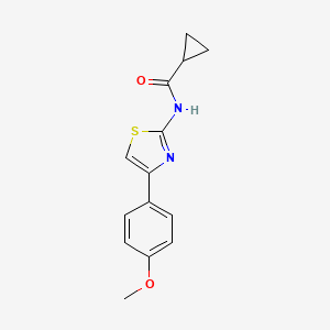 molecular formula C14H14N2O2S B3007424 N-[4-(4-methoxyphenyl)-1,3-thiazol-2-yl]cyclopropanecarboxamide CAS No. 330189-59-8
