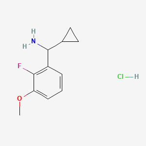 Cyclopropyl-(2-fluoro-3-methoxyphenyl)methanamine;hydrochloride