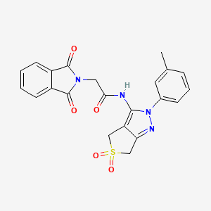 N-(5,5-dioxido-2-(m-tolyl)-4,6-dihydro-2H-thieno[3,4-c]pyrazol-3-yl)-2-(1,3-dioxoisoindolin-2-yl)acetamide