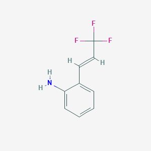 B3007517 2-(3,3,3-Trifluoro-1-propenyl)benzeneamine CAS No. 1357615-55-4