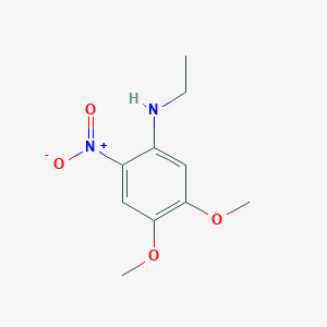 molecular formula C10H14N2O4 B3007528 Benzenamine, N-ethyl-4,5-dimethoxy-2-nitro- CAS No. 33235-53-9