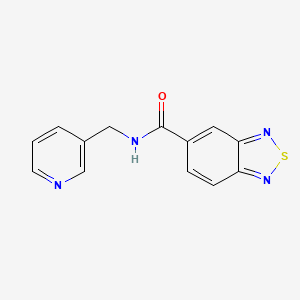 molecular formula C13H10N4OS B3007548 N-(pyridin-3-ylmethyl)benzo[c][1,2,5]thiadiazole-5-carboxamide CAS No. 896831-57-5