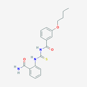 molecular formula C19H21N3O3S B300756 2-[(3-butoxybenzoyl)carbamothioylamino]benzamide 