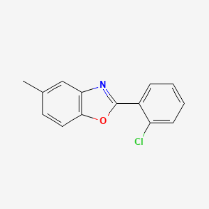 molecular formula C14H10ClNO B3007642 2-(2-Chlorophenyl)-5-methyl-1,3-benzoxazole CAS No. 211562-42-4