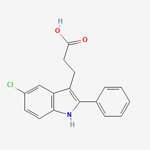 molecular formula C17H14ClNO2 B3007643 3-(5-chloro-2-phenyl-1H-indol-3-yl)propanoic Acid CAS No. 290832-30-3