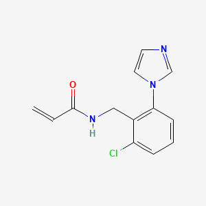 molecular formula C13H12ClN3O B3007651 N-[(2-Chloro-6-imidazol-1-ylphenyl)methyl]prop-2-enamide CAS No. 2411296-21-2