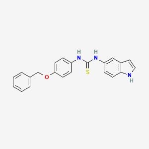 molecular formula C22H19N3OS B3007703 N-[4-(benzyloxy)phenyl]-N'-(1H-indol-5-yl)thiourea CAS No. 299207-80-0