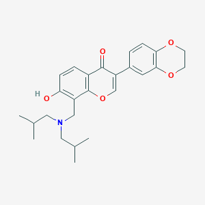 3-(2,3-dihydrobenzo[b][1,4]dioxin-6-yl)-8-((diisobutylamino)methyl)-7-hydroxy-4H-chromen-4-one