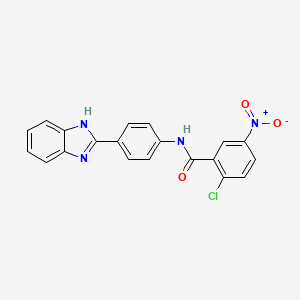 molecular formula C20H13ClN4O3 B3007711 N-[4-(1H-benzimidazol-2-yl)phenyl]-2-chloro-5-nitrobenzamide CAS No. 328254-90-6