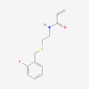 N-[2-[(2-Fluorophenyl)methylsulfanyl]ethyl]prop-2-enamide