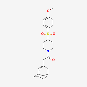 2-((3r,5r,7r)-Adamantan-1-yl)-1-(4-((4-methoxyphenyl)sulfonyl)piperidin-1-yl)ethanone