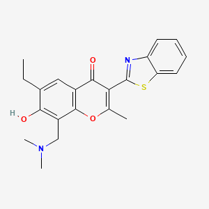 3-(benzo[d]thiazol-2-yl)-8-((dimethylamino)methyl)-6-ethyl-7-hydroxy-2-methyl-4H-chromen-4-one