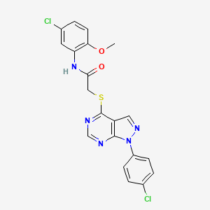 N-(5-chloro-2-methoxyphenyl)-2-((1-(4-chlorophenyl)-1H-pyrazolo[3,4-d]pyrimidin-4-yl)thio)acetamide