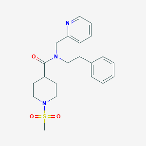 1-(methylsulfonyl)-N-phenethyl-N-(pyridin-2-ylmethyl)piperidine-4-carboxamide