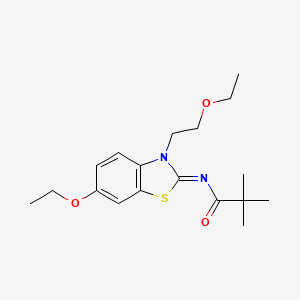 (Z)-N-(6-ethoxy-3-(2-ethoxyethyl)benzo[d]thiazol-2(3H)-ylidene)pivalamide