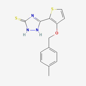 5-{3-[(4-methylbenzyl)oxy]-2-thienyl}-4H-1,2,4-triazol-3-ylhydrosulfide