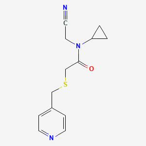 molecular formula C13H15N3OS B3007730 N-(cyanomethyl)-N-cyclopropyl-2-{[(pyridin-4-yl)methyl]sulfanyl}acetamide CAS No. 1258775-56-2