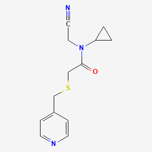 N-(cyanomethyl)-N-cyclopropyl-2-{[(pyridin-4-yl)methyl]sulfanyl}acetamide