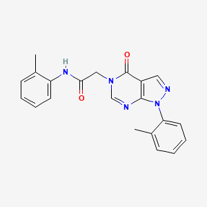 molecular formula C21H19N5O2 B3007734 N-(2-methylphenyl)-2-[1-(2-methylphenyl)-4-oxo-1H,4H,5H-pyrazolo[3,4-d]pyrimidin-5-yl]acetamide CAS No. 895009-02-6
