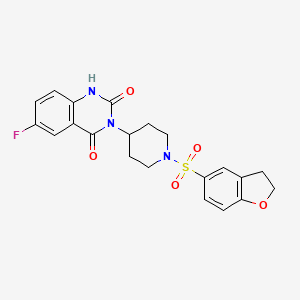 3-(1-((2,3-dihydrobenzofuran-5-yl)sulfonyl)piperidin-4-yl)-6-fluoroquinazoline-2,4(1H,3H)-dione
