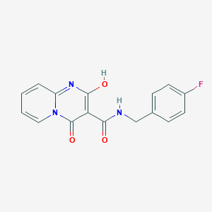 molecular formula C16H12FN3O3 B3007769 N-(4-fluorobenzyl)-2-hydroxy-4-oxo-4H-pyrido[1,2-a]pyrimidine-3-carboxamide CAS No. 886899-84-9