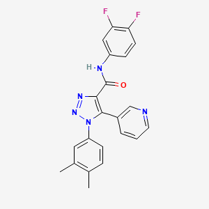 molecular formula C22H17F2N5O B3007779 N-(3,4-difluorophenyl)-1-(3,4-dimethylphenyl)-5-(pyridin-3-yl)-1H-1,2,3-triazole-4-carboxamide CAS No. 1251613-52-1