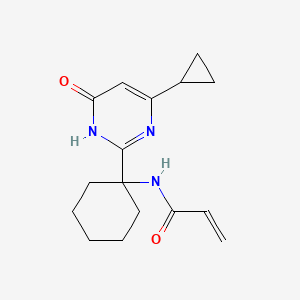molecular formula C16H21N3O2 B3007791 N-[1-(4-Cyclopropyl-6-oxo-1H-pyrimidin-2-yl)cyclohexyl]prop-2-enamide CAS No. 2411298-18-3