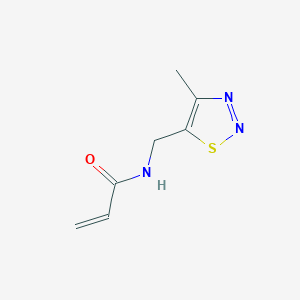 molecular formula C7H9N3OS B3007866 N-[(4-methyl-1,2,3-thiadiazol-5-yl)methyl]prop-2-enamide CAS No. 1849398-92-0
