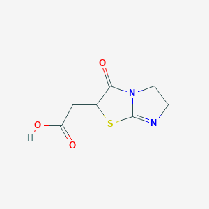 molecular formula C7H8N2O3S B3007870 2-(3-Oxo-2,3,5,6-tetrahydroimidazo[2,1-b]thiazol-2-yl)acetic acid CAS No. 34477-50-4