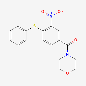 molecular formula C17H16N2O4S B3007942 Morpholino[3-nitro-4-(phenylsulfanyl)phenyl]methanone CAS No. 303988-27-4