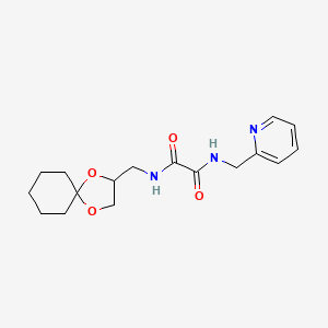 molecular formula C17H23N3O4 B3007951 N1-(1,4-dioxaspiro[4.5]decan-2-ylmethyl)-N2-(pyridin-2-ylmethyl)oxalamide CAS No. 899730-42-8