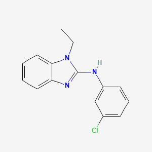 molecular formula C15H14ClN3 B3007952 N-(3-chlorophenyl)-1-ethyl-1H-1,3-benzodiazol-2-amine CAS No. 630092-43-2