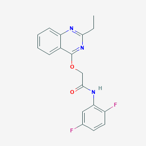 molecular formula C18H15F2N3O2 B3007966 N-(2,5-difluorophenyl)-2-[(2-ethylquinazolin-4-yl)oxy]acetamide CAS No. 1115871-38-9