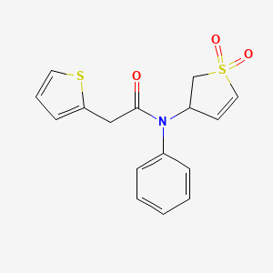molecular formula C16H15NO3S2 B3007976 N-(1,1-DIOXIDO-2,3-DIHYDRO-3-THIOPHENYL)-N-PHENYL-2-(2-THIENYL)ACETAMIDE CAS No. 863021-07-2