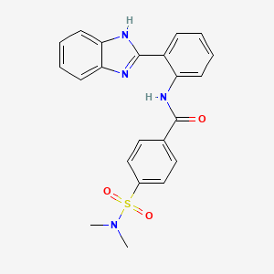 molecular formula C22H20N4O3S B3008023 N-(2-(1H-benzo[d]imidazol-2-yl)phenyl)-4-(N,N-dimethylsulfamoyl)benzamide CAS No. 306289-93-0