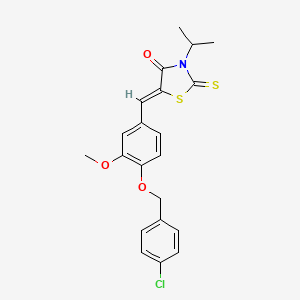 (Z)-5-(4-((4-chlorobenzyl)oxy)-3-methoxybenzylidene)-3-isopropyl-2-thioxothiazolidin-4-one