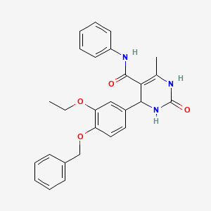 4-(4-(benzyloxy)-3-ethoxyphenyl)-6-methyl-2-oxo-N-phenyl-1,2,3,4-tetrahydropyrimidine-5-carboxamide