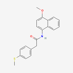molecular formula C20H19NO2S B3008138 N-(4-methoxynaphthalen-1-yl)-2-(4-(methylthio)phenyl)acetamide CAS No. 941883-13-2