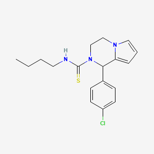 molecular formula C18H22ClN3S B3008150 N-butyl-1-(4-chlorophenyl)-3,4-dihydropyrrolo[1,2-a]pyrazine-2(1H)-carbothioamide CAS No. 393823-74-0