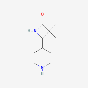 3,3-Dimethyl-4-(piperidin-4-yl)azetidin-2-one