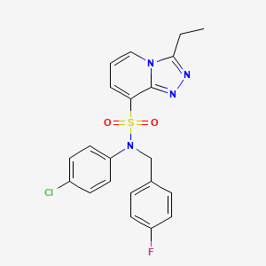 N-(4-chlorophenyl)-3-ethyl-N-(4-fluorobenzyl)[1,2,4]triazolo[4,3-a]pyridine-8-sulfonamide