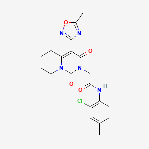 molecular formula C20H20ClN5O4 B3008158 N-(2-chloro-4-methylphenyl)-2-[4-(5-methyl-1,2,4-oxadiazol-3-yl)-1,3-dioxo-5,6,7,8-tetrahydro-1H-pyrido[1,2-c]pyrimidin-2(3H)-yl]acetamide CAS No. 1775503-47-3
