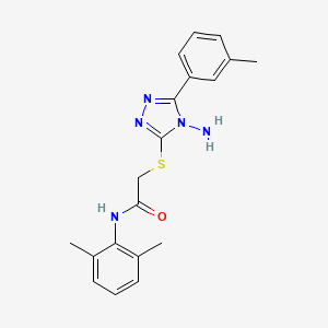 2-((4-amino-5-(m-tolyl)-4H-1,2,4-triazol-3-yl)thio)-N-(2,6-dimethylphenyl)acetamide