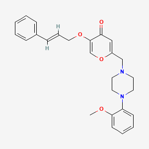 5-(cinnamyloxy)-2-((4-(2-methoxyphenyl)piperazin-1-yl)methyl)-4H-pyran-4-one