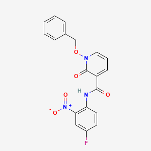 molecular formula C19H14FN3O5 B3008195 1-(benzyloxy)-N-(4-fluoro-2-nitrophenyl)-2-oxo-1,2-dihydropyridine-3-carboxamide CAS No. 852365-65-2