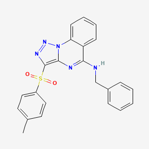 molecular formula C23H19N5O2S B3008209 N-benzyl-3-[(4-methylphenyl)sulfonyl][1,2,3]triazolo[1,5-a]quinazolin-5-amine CAS No. 904585-50-8