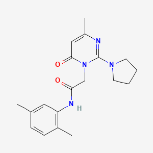 molecular formula C19H24N4O2 B3008211 N-(2,5-dimethylphenyl)-2-[4-methyl-6-oxo-2-(pyrrolidin-1-yl)-1,6-dihydropyrimidin-1-yl]acetamide CAS No. 1251594-99-6